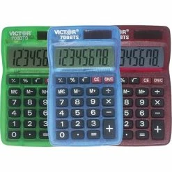 Best Pirce 👍 Basic Calculators Victor Technology 700-BTS Pocket Calculator With Translucent Bright Colors, 10/Pack 🥰