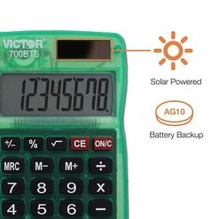 Best Pirce 👍 Basic Calculators Victor Technology 700-BTS Pocket Calculator With Translucent Bright Colors, 10/Pack 🥰 -legal paper Store unnamed file 5635