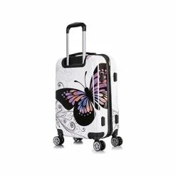 Promo 🤩 All Luggage InUSA Prints PC/ABS Plastic Carry-On Luggage, Butterfly (IUAPC00S-BUT) ✔️ -legal paper Store unnamed file 5684