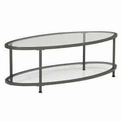 Brand new 👍 Accent & Coffee Tables Studio Designs Home 48" Camber Oval Coffee Table Pewter (71014) 🥰