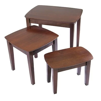 Discount 🎁 Accent Tables Winsome 21.9" X 26.8" X 18.7" Beech Wood Nesting Table, Brown, 3 Pieces (94327) 👍 3 Discount 🎁 Accent Tables Winsome 21.9" X 26.8" X 18.7" Beech Wood Nesting Table, Brown, 3 Pieces (94327) 👍 - Image 2