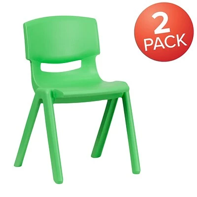 Brand new 🔥 Stacking & Folding Chairs Flash Furniture Plastic Student Stacking Chair, Green, 2-Pieces (2YUYCX004GREEN) ✨ 5 Brand new 🔥 Stacking & Folding Chairs Flash Furniture Plastic Student Stacking Chair, Green, 2-Pieces (2YUYCX004GREEN) ✨ - Image 3