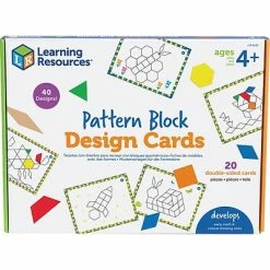 Best Sale 👍 Learning & Exploration Learning Resources Pattern Block Design Cards, Assorted Colors, 20/Set (LER6133) 🌟