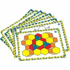 Best Sale 👍 Learning & Exploration Learning Resources Pattern Block Design Cards, Assorted Colors, 20/Set (LER6133) 🌟 -legal paper Store unnamed file 5731