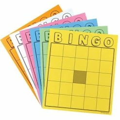 Promo 👏 Hygloss Bingo Games Blank Bingo Cards, Assorted Colors 🥰