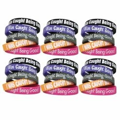 New 😍 Rewards & Incentives Teacher Created Resources® I Was Caught Being Good Wristband, Assorted, 10 Per Pack, 6 Packs (TCR6573-6) 🎁