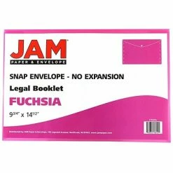 Discount 👏 File Pockets & Jackets JAM Paper® Plastic Envelopes With Snap Closure, Legal Booklet, 9.75 X 14.5, Fuchsia Pink Poly, 12/pack (219S0FU) 🎁 -legal paper Store unnamed file 575