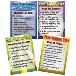 Hot Sale 🌟 Assorted Publishers Carson-Dellosa® Bulletin Board Sets Mark Twain Media Language Arts Testing Tips Bulletin Board Set, 4 Boards/Set 😀