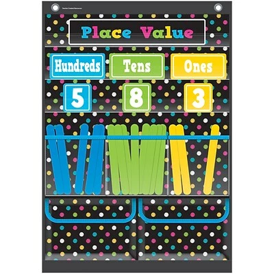 Brand new 💯 Pocket Charts Teacher Created Resources Place Value Pocket Chart, Chalkboard Brights (TCR20804) 🤩 2 Brand new 💯 Pocket Charts Teacher Created Resources Place Value Pocket Chart, Chalkboard Brights (TCR20804) 🤩 - Image 2