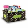 Discount 🛒 Classroom Organizers Teacher Created Resources Chalkboard Brights 11"H X 8"W Non-Woven PVC Bin, Black With Multicolor Dots (TCR20764) 💯 -legal paper Store unnamed file 5808