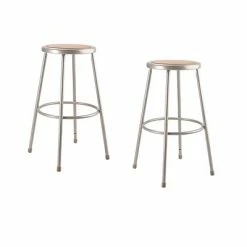 Outlet ❤️ National Public Seating Drafting Chairs NPS 6200 Series 30" Heavy Duty Steel Stool, Gray - 2 Pack (6230/2) ✔️