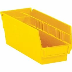 Outlet 🛒 Specialty Storage Quill Brand 11 5/8" X 4 1/8" X 4" Plastic Shelf Bin, Yellow, 36/Case (BINPS102Y) 😉