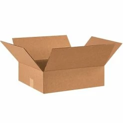 New ✨ SI Products Corrugated Boxes; 14" Length 14''x12''x3'' Shipping Box, 200#/ECT, 25/Bundle (14123R) 🔔