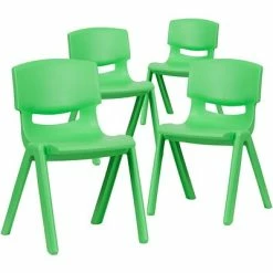 Top 10 😀 Stacking & Folding Chairs Flash Furniture Plastic Student Stacking Chair, Green, 4-Pieces (4YUYCX4004GREEN) 👍