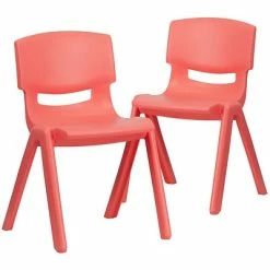 Cheapest 🛒 Stacking & Folding Chairs Flash Furniture Plastic Student Stacking Chair, Red, 2-Pieces (2YUYCX004RED) 🎁
