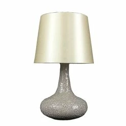 Coupon 😉 Table Lamps All The Rages Simple Designs LT3039-CHA Mosaic Genie Table Lamp, Champagne 🌟