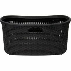 New ✔️ Laundry Room Essentials Mind Reader 10.57-Gallon Rolling Laundry Basket With Handles, Plastic, Black, 2/Set (40LBASK2PK-BLK) 👍