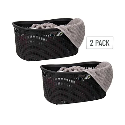 New ✔️ Laundry Room Essentials Mind Reader 10.57-Gallon Rolling Laundry Basket With Handles, Plastic, Black, 2/Set (40LBASK2PK-BLK) 👍 6 New ✔️ Laundry Room Essentials Mind Reader 10.57-Gallon Rolling Laundry Basket With Handles, Plastic, Black, 2/Set (40LBASK2PK-BLK) 👍 - Image 4