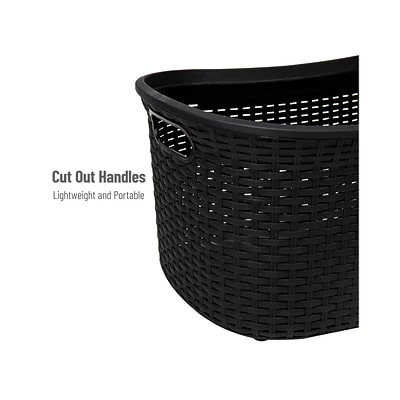 New ✔️ Laundry Room Essentials Mind Reader 10.57-Gallon Rolling Laundry Basket With Handles, Plastic, Black, 2/Set (40LBASK2PK-BLK) 👍 7 New ✔️ Laundry Room Essentials Mind Reader 10.57-Gallon Rolling Laundry Basket With Handles, Plastic, Black, 2/Set (40LBASK2PK-BLK) 👍 - Image 5