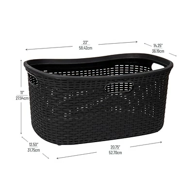 New ✔️ Laundry Room Essentials Mind Reader 10.57-Gallon Rolling Laundry Basket With Handles, Plastic, Black, 2/Set (40LBASK2PK-BLK) 👍 8 New ✔️ Laundry Room Essentials Mind Reader 10.57-Gallon Rolling Laundry Basket With Handles, Plastic, Black, 2/Set (40LBASK2PK-BLK) 👍 - Image 6