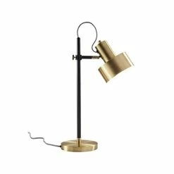 Coupon 🔥 Desk Lamps Adesso Clayton Interchangeable Desk Lamp, 22.5", Matte Black/Antique Brass (3586-01) 🔔