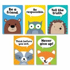 Discount 🎉 Posters & Charts Creative Teaching Press Woodland Friends Character Traits Inspire U 5-Poster Pack (CTP8697) 👍