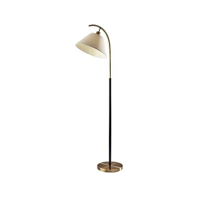 Outlet 🥰 Floor Lamps Adesso Jerome 61.5" Antique Brass Floor Lamp With Trapezoid Shade (1613-21) 🧨 1 Outlet 🥰 Floor Lamps Adesso Jerome 61.5" Antique Brass Floor Lamp With Trapezoid Shade (1613-21) 🧨
