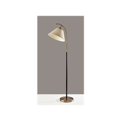 Outlet 🥰 Floor Lamps Adesso Jerome 61.5" Antique Brass Floor Lamp With Trapezoid Shade (1613-21) 🧨 2 Outlet 🥰 Floor Lamps Adesso Jerome 61.5" Antique Brass Floor Lamp With Trapezoid Shade (1613-21) 🧨 - Image 2