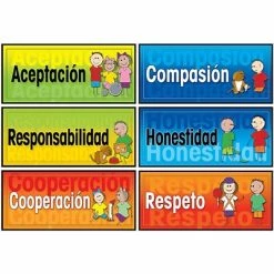 Best deal 😍 Classroom Posters & Charts Poster Pals 8" X 18" Spanish Character Education Posters, 6 Poster Set (PSZSN14) 😍