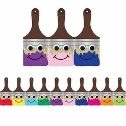 Flash Sale ❤️ Hygloss Cut-Outs Hygloss® Happy Paintbrush Die Cut Classroom Border 😀