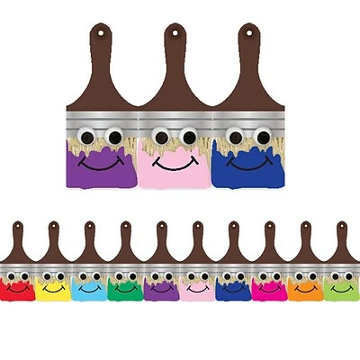 Flash Sale ❤️ Hygloss Cut-Outs Hygloss® Happy Paintbrush Die Cut Classroom Border 😀 3 Flash Sale ❤️ Hygloss Cut-Outs Hygloss® Happy Paintbrush Die Cut Classroom Border 😀