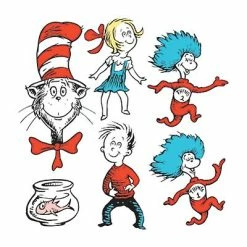Promo 👍 Eureka Borders & Trim Dr. Seuss Characters Two-Sided Deco Kit 💯