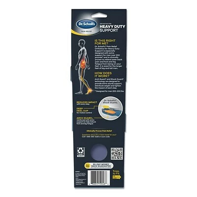 Budget 🎁 Footwear & Covers Dr. Scholl's Pain Relief Orthotic Heavy Duty Support Insoles, Men Sizes 8-14, Pair (DSC59048) 🤩 3 Budget 🎁 Footwear & Covers Dr. Scholl's Pain Relief Orthotic Heavy Duty Support Insoles, Men Sizes 8-14, Pair (DSC59048) 🤩 - Image 2