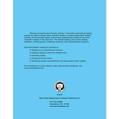 Flash Sale 👏 Assorted Publishers Math Books Reading Comprehension Practice, Grades 7 - 8 Paperback (404257) 😉 5 Flash Sale 👏 Assorted Publishers Math Books Reading Comprehension Practice, Grades 7 - 8 Paperback (404257) 😉 - Image 3