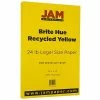 Wholesale 💯 JAM Paper® Smooth Colored Paper, 24 Lbs., 8.5" X 14", Yellow Recycled, 100 Sheets/Pack (151050) 😍