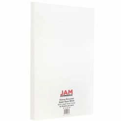 Cheapest 🛒 Jam® Glossy Cardstock Paper JAM Paper 80 Lb. Cardstock Paper, 8.5" X 14", Glossy White, 50 Sheets/Pack (236931271) ✨