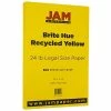 Brand new 😀 JAM Paper® Smooth Colored Paper, 24 Lbs., 8.5" X 14", Yellow Recycled, 500 Sheets/Ream (0151050B) ⭐ -legal paper Store unnamed file 6216