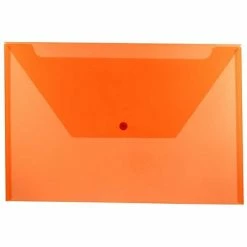 Brand new ❤️ File Pockets & Jackets JAM Paper® Plastic Envelopes With Snap Closure, Legal Booklet, 9.75 X 14.5, Orange Poly, 12/pack (219S0OR) 🔥