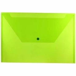 Flash Sale 👍 File Pockets & Jackets JAM Paper® Plastic Envelopes With Snap Closure, Legal Booklet, 9.75 X 14.5, Lime Green, 12/Pack (219S0LI) 👏