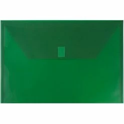 Discount 🥰 File Pockets & Jackets JAM Paper® Plastic Envelopes With Hook & Loop Closure, Legal Booklet, 9.75 X 14.5, Green, 12/Pack (235827783) 🔥