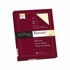 Best Sale 🌟 Resume/Cotton Letterhead Paper Southworth 8.5" X 11" Resume Paper, 24 Lbs., Ivory Wove, 100 Sheets/Box (R14ICF) ❤️