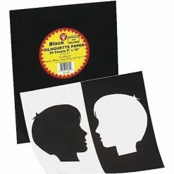 Buy 😀 Craft Papers Hygloss Silhouette Craft Paper, 8.5" X 11", Black & White, 25 Sheets (HYG14851) ⭐