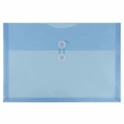 Brand new 🎉 File Pockets & Jackets JAM Paper® Plastic Envelopes With Button And String Tie Closure, Legal Booklet, 9.75 X 14.5, Blue Poly, 12/pack (219B1BU) 🎉