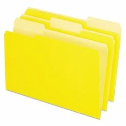New 🌟 Pendaflex Two-Tone File Folders, 1/3 Cut Top Tab, Legal, Yellow, Light Yellow, 100/Box 👏