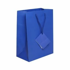 Buy 🤩 Boxes & Bags JAM PAPER Gift Bags With Rope Handles, Medium, 8 X 10 X 4, Blue Matte, 3/Pack (672MABUA) 🔥