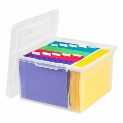 Best Pirce ✨ Storage Bins & Totes IRIS® STOR-IT-ALL File Box, Letter/Legal Size, Clear, 4/Ct (139742) 🔥