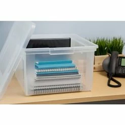 Best Pirce ✨ Storage Bins & Totes IRIS® STOR-IT-ALL File Box, Letter/Legal Size, Clear, 4/Ct (139742) 🔥 -legal paper Store unnamed file 6514