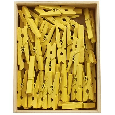 Deals 👍 Specialty Hangers JAM Paper® Wood Clip Clothespins, Medium 1 1/8 Inch, Yellow Clothes Pins, 50/Pack (230726782) 😀 3 Deals 👍 Specialty Hangers JAM Paper® Wood Clip Clothespins, Medium 1 1/8 Inch, Yellow Clothes Pins, 50/Pack (230726782) 😀 - Image 2