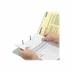 Outlet 👏 Smead Pressboard Classification Folders With SafeSHIELD Fasteners, 1/3-Cut Tab, Legal Size, Gray/Green, 25/Box (19931) 💯 -legal paper Store unnamed file 661