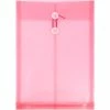 Cheapest 🤩 File Pockets & Jackets JAM Paper® Plastic Envelopes With Button And String Tie Closure, Legal Open End, 9.75 X 14.5, Pink, 12/Pack (119B1PI) 🧨